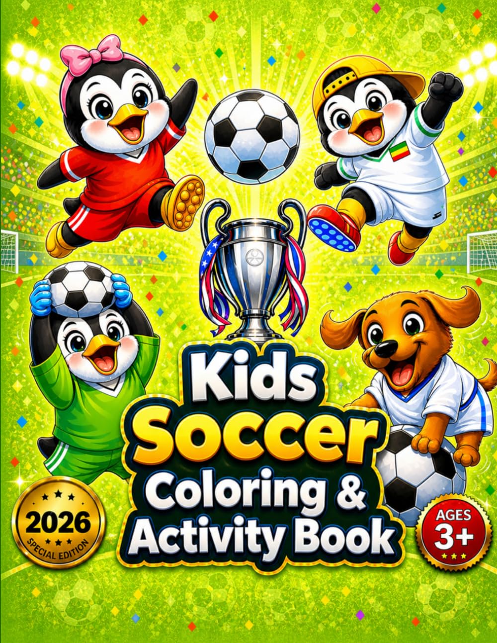 The Popcorn Penguins – The Big Soccer Championship: A Fun Soccer Coloring & Activity Book for Kids Ages 3–5 | Games, Puzzles & Big Match Day Fun with ... (The Popcorn Penguins Coloring Book Series)
