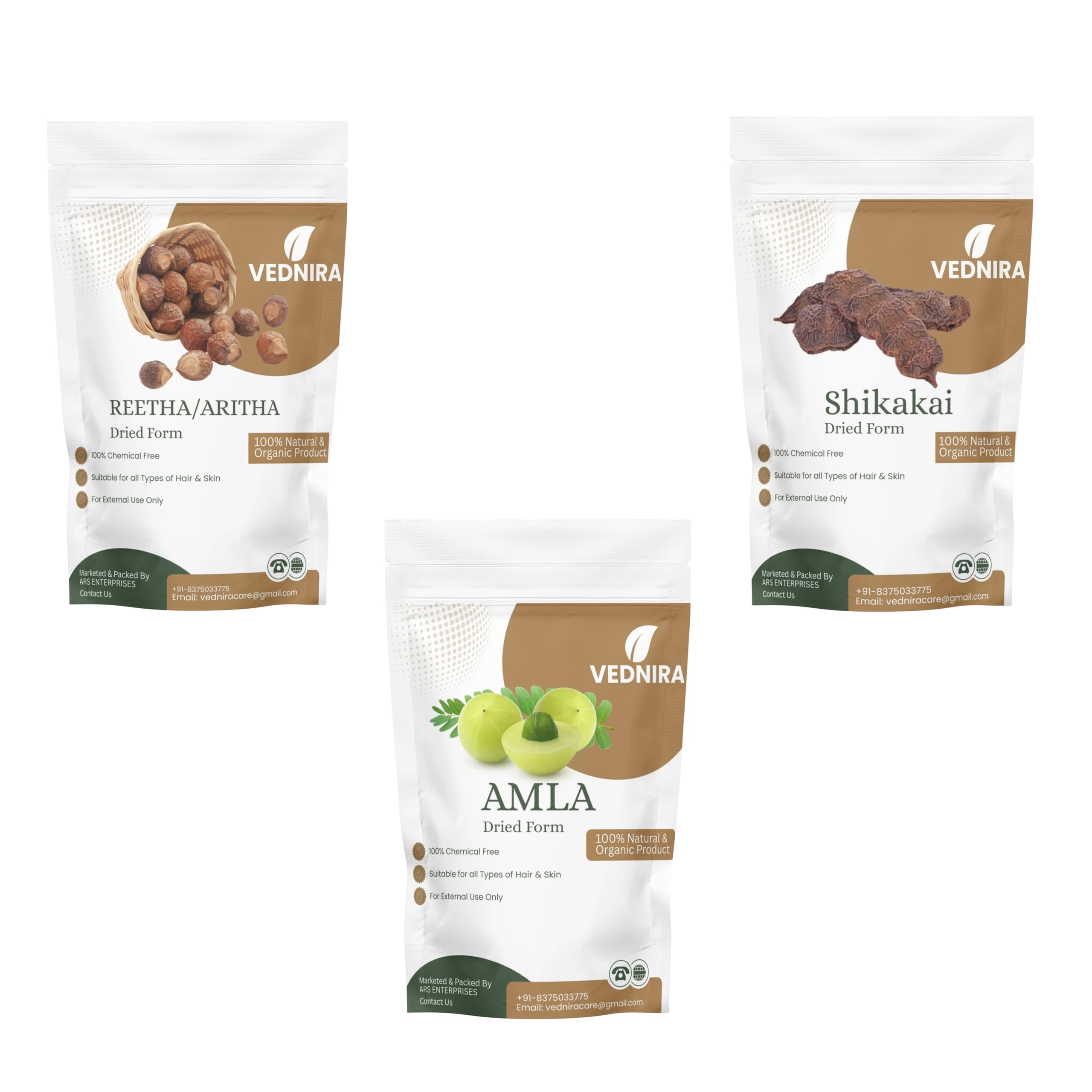 Amla Reetha Shikakai Herbal Hair Care Combo for Natural Hair Cleanse, Strong Roots, Growth Support, Clean Scalp & Healthy Shine | Chemical Free Ayurvedic Hair Care| Pack of 3 | 50g Each-picture-27