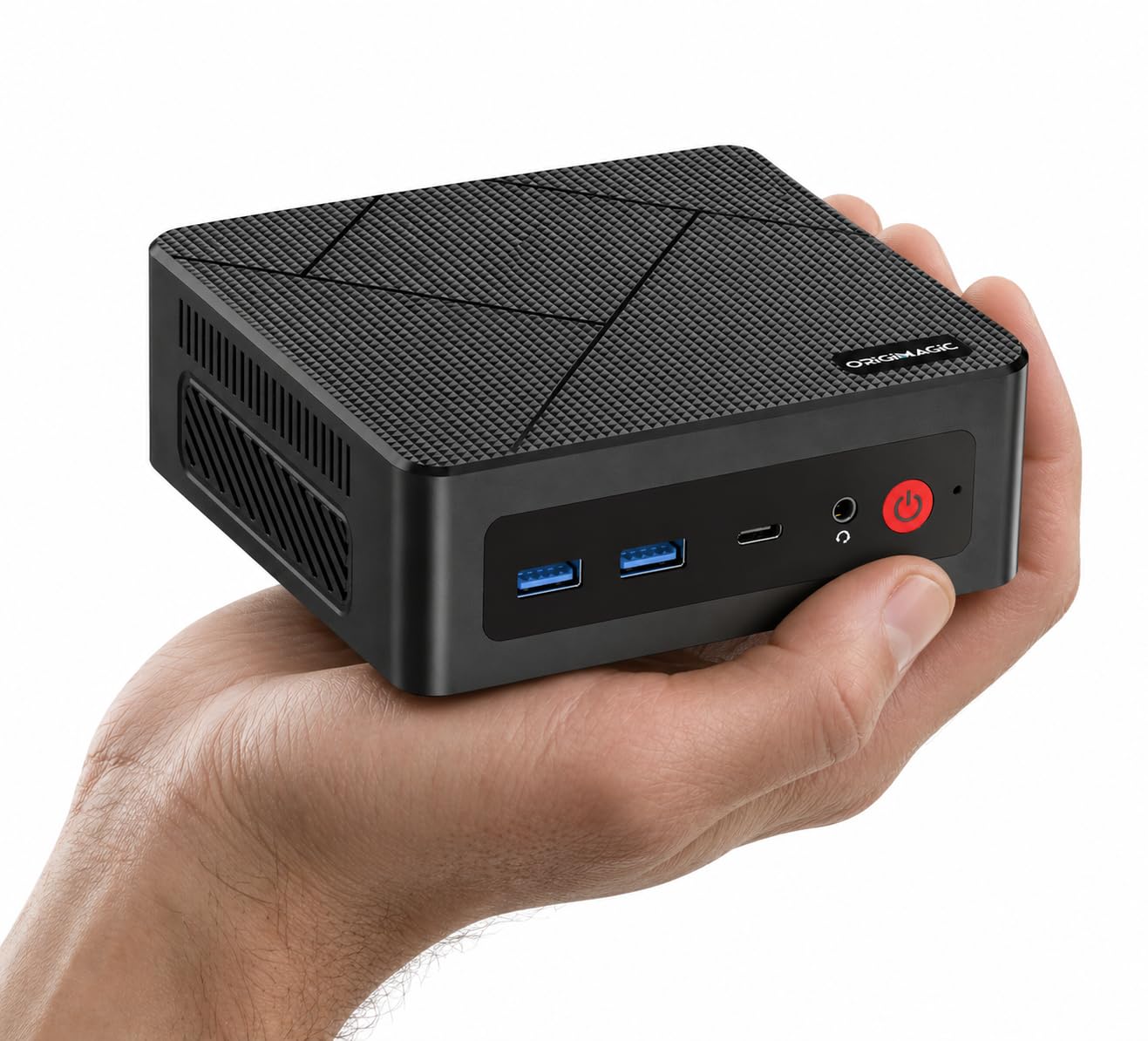 C4 Air Mini PC, AMD Ryzen 5 3500U (Fino a 3.7GHz, Beats N150/N100), 8GB RAM 256GB NVMe SSD, Windows 11 Pro Desktop Computer, Dual Gigabit LAN, Triple Display 4K, WiFi5/BT 5.0, Ufficio/Casa