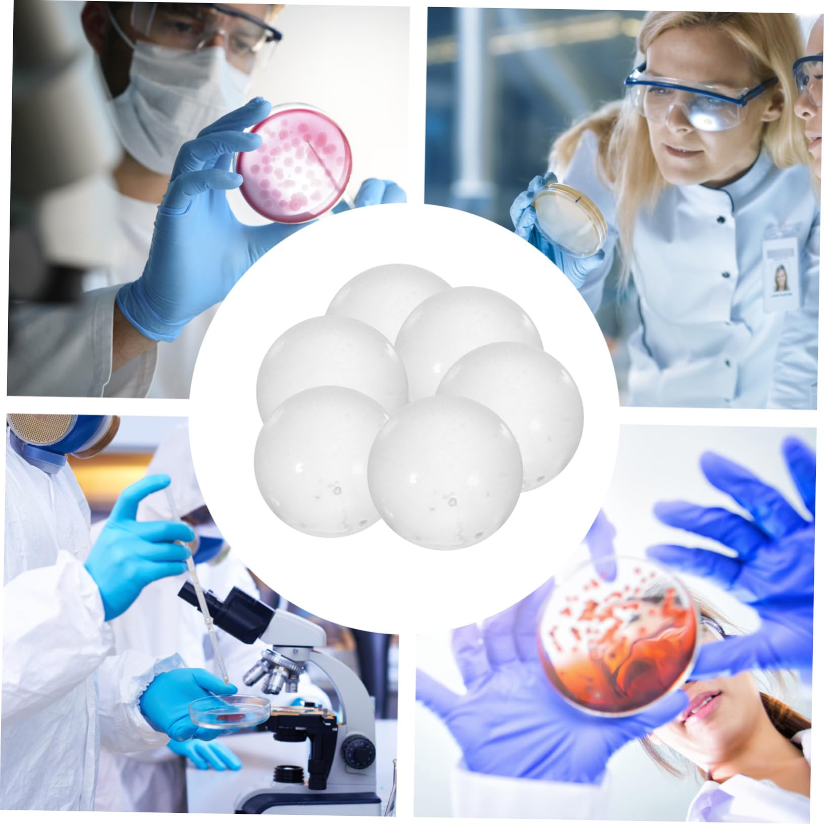 Zerodeko Bolas De Vidrio Sólido Transparentes De 2 Mm, Paquete De 2000 Esferas De Cristal Para Laboratorio, Alta Dureza y Superficie Lisa, Adecuado Para Experimentos y Cultivo De Bacterias