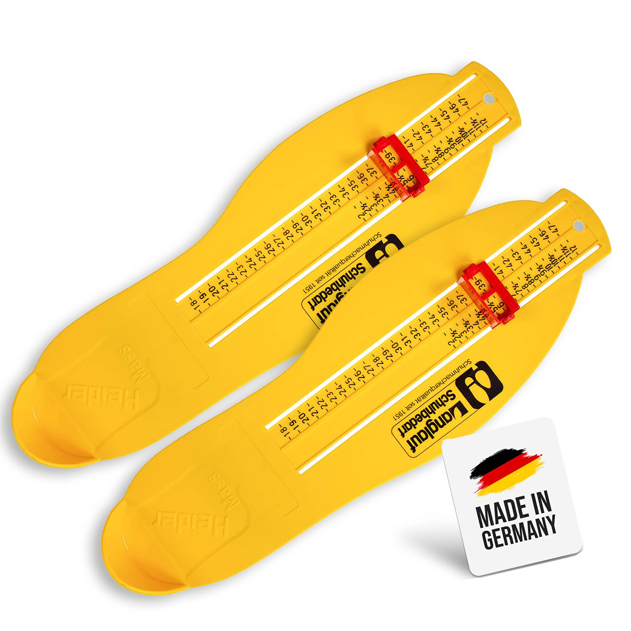 Pédimètre professionnel – Lot de 2 – Mesureur de pied précis pour enfants et adultes – Détermination rapide de la pointure chaussures (tailles UE) – Outil réglable