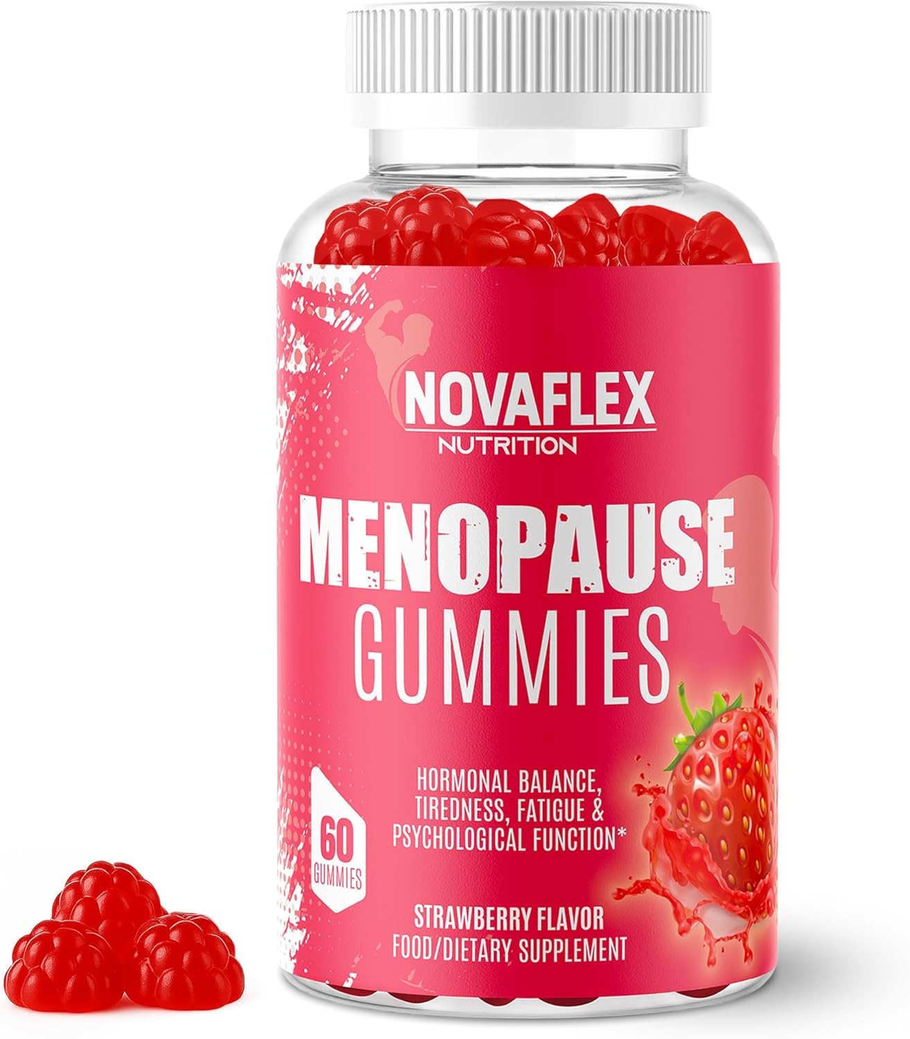 NovoFlex Nutrition – Menopause Supplements – Harmony for Women with Sage Leaf, Maca Root, Ashwagandha & Probiotics – Vegan Menopause Gummies – 60 Gummies