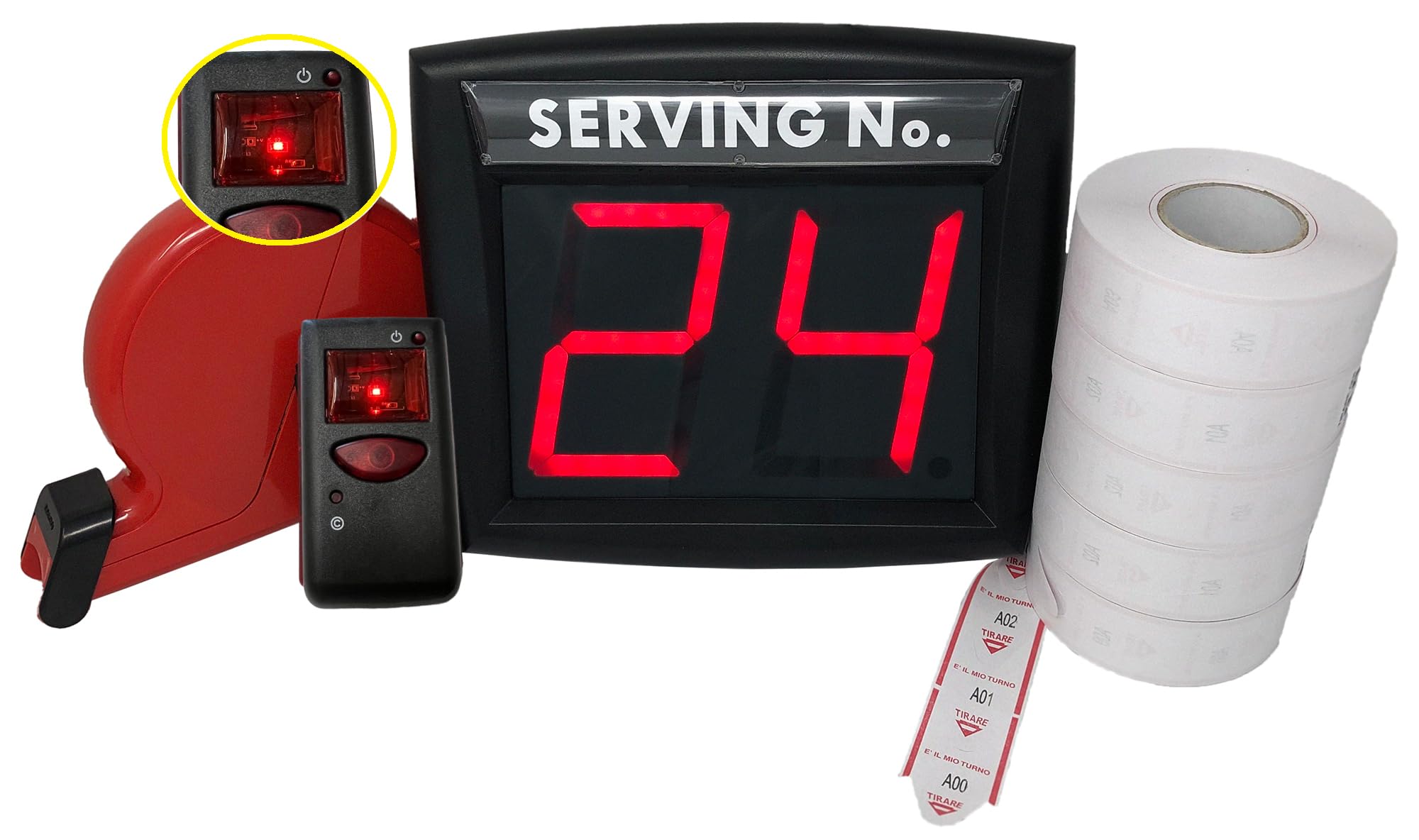 Visionneuse rouge, avec télécommande LED et 10 000 tickets avec distributeur,Impretech International Group