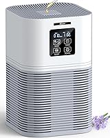 VEWIOR H13 True HEPA Air Purifier for 1200 sq ft Rooms - Quiet Cleaner with PM2.5 Sensor, Fragrance Sponge, 6 Timers for Pets, Wildfire Smoke, Allergies