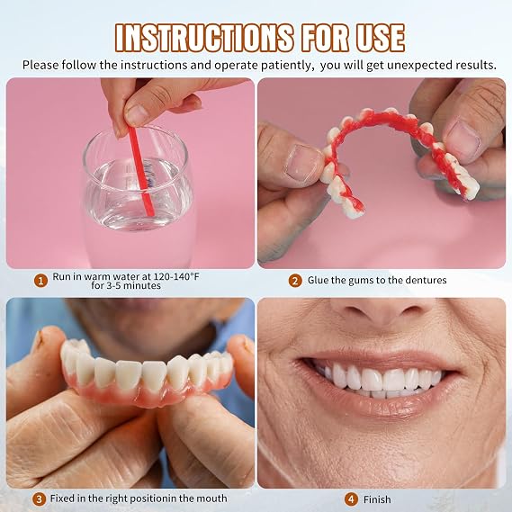 Diy denture kit convenient and easy diy dentures kit at home complete Dianww make your own dentures kit for top and bottom of temporary repair missing teeth L10
