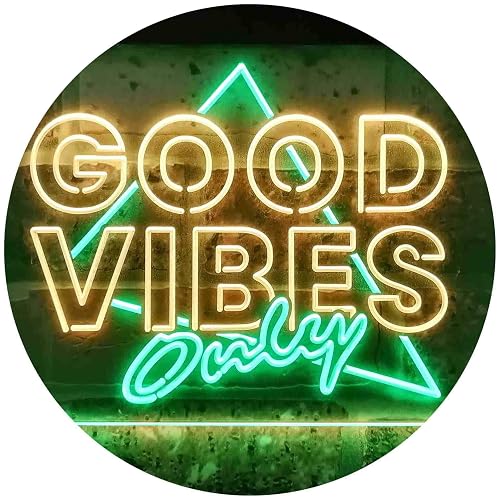 ADVPRO Good Vibes Only Triangle Home Bar Decoration Dual Color