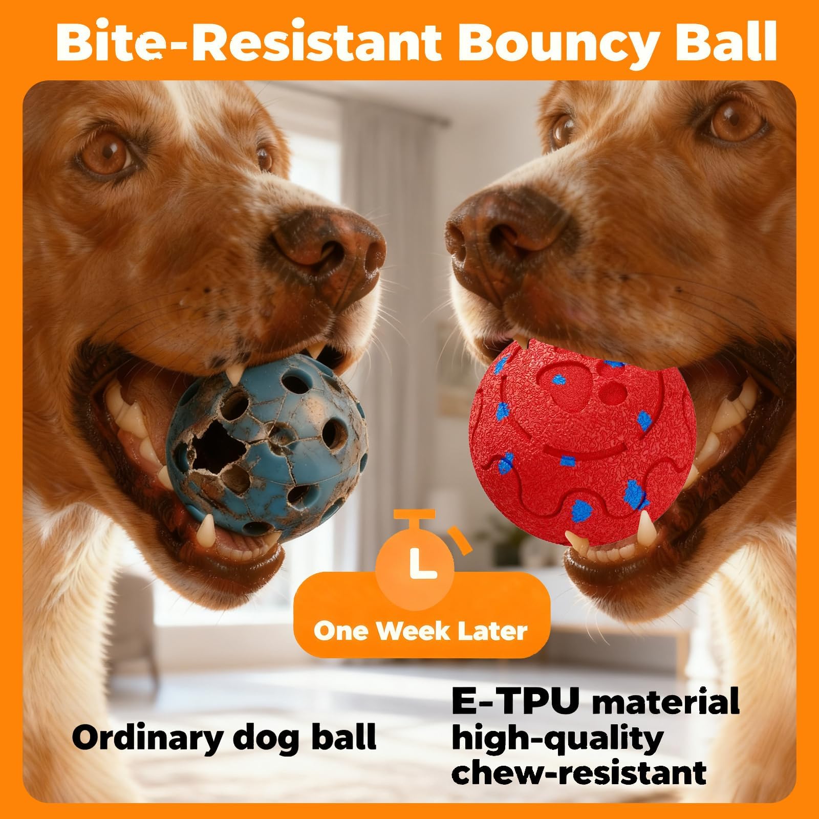 Jouets interactifs pour chien : balle auto-mobile avec roulement et rebondissement automatiques, matériau E-TPU amélioré, étanchéité IP54, activé par le mouvement – pour les garder occupés, cadeau