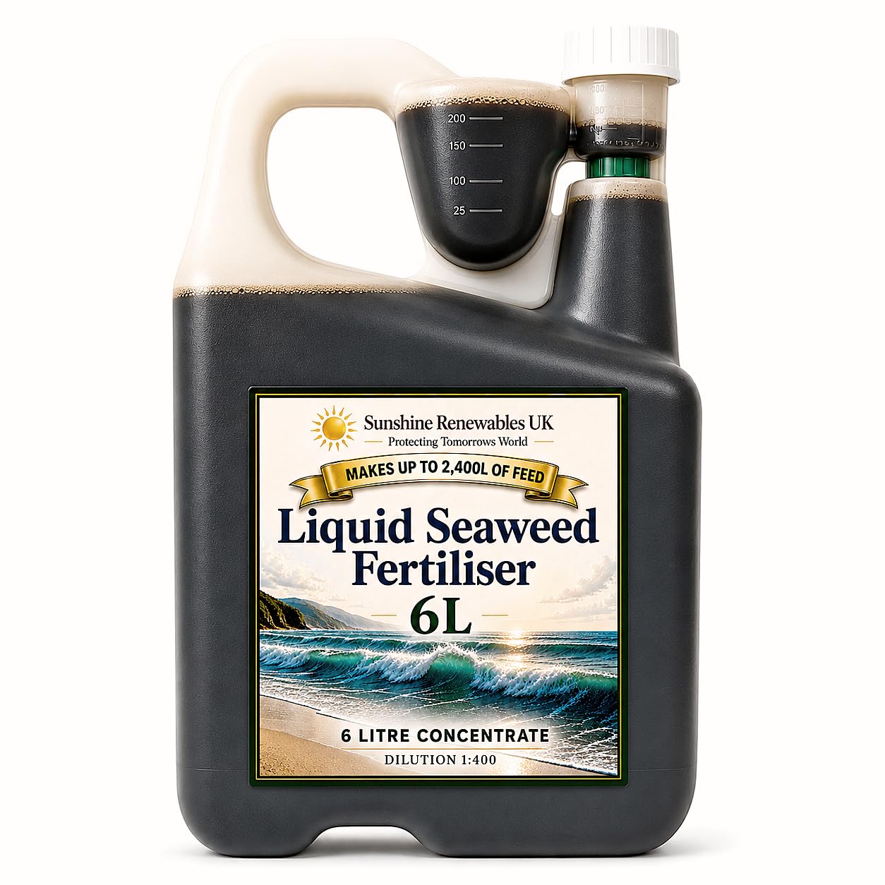 Seaweed Fertiliser 6L – Ultra Concentrated Organic Feed for Plants, Vegetables & Lawns - New larger 6L size — image 1