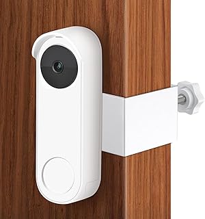 Soporte antirrobo para timbre Google Nest (batería), montaje de timbre ajustable sin taladro, para cámara Google Nest, fácil instalación, kit de montaje de cámara para casas, apartamentos, alquileres