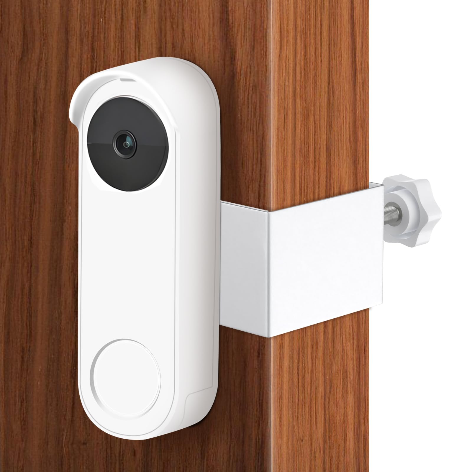 Anti-Theft Mount for Google Nest Doorbell (Battery), No Drill Adjustable Doorbell Mount for Google Nest Camera Easy Installation Doorbell Camera Mount Kit for Houses/Apartments/Rentals/Dorms