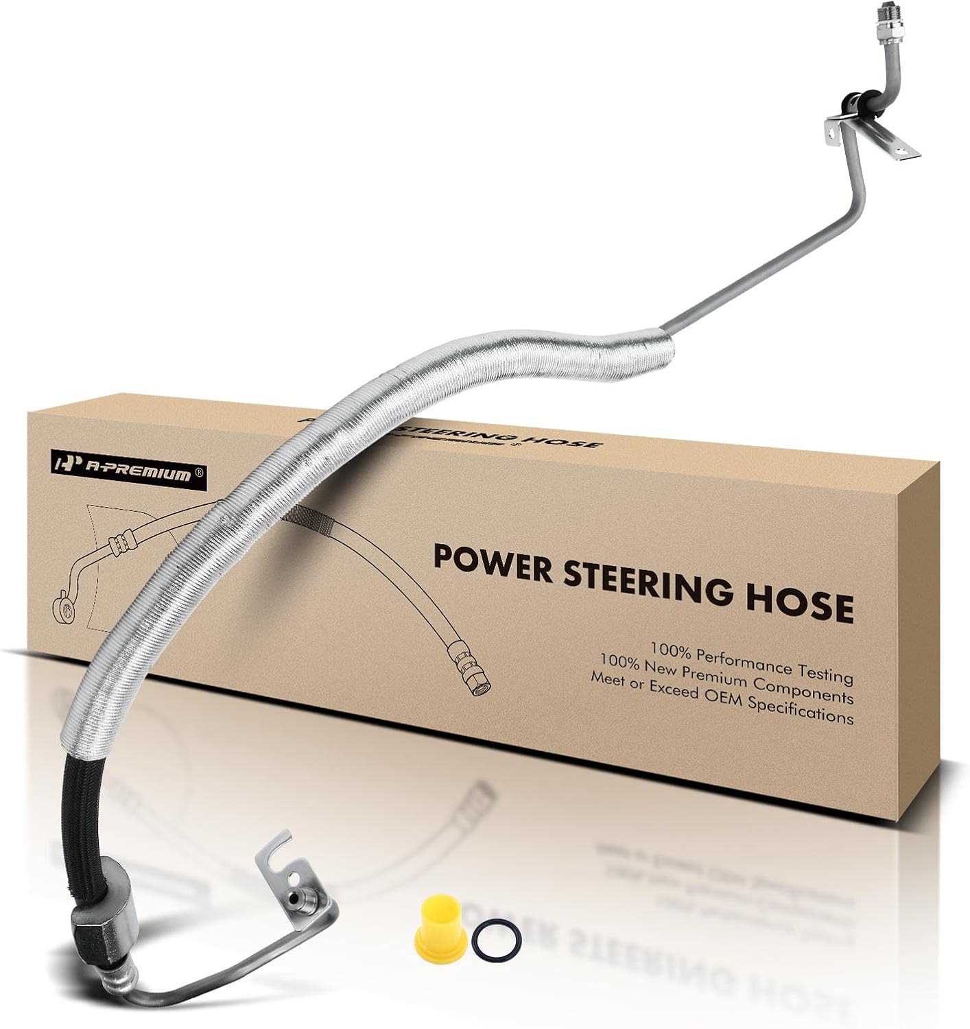 A-Premium Power Steering Pressure Hose Line Assembly Compatible with Ford Flex 2010-2012, Taurus 2010-2012 & Lincoln MKS 2010-2012, MKT 2010-2012, with O-ring, Pump To Rack/Gear