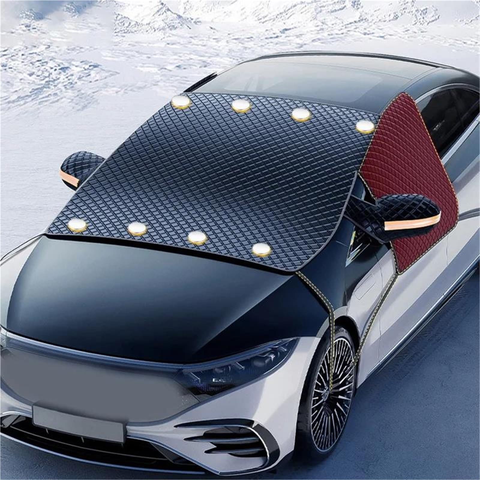 Couverture Neige Fenêtre Voiture Magnétique Épaissir Hiver Couverture Neige Pare-Brise Voiture Anti Gel Couverture Pare-Brise Neige Couvre Pare-Soleil Verre Bâche Pare Brise Protection