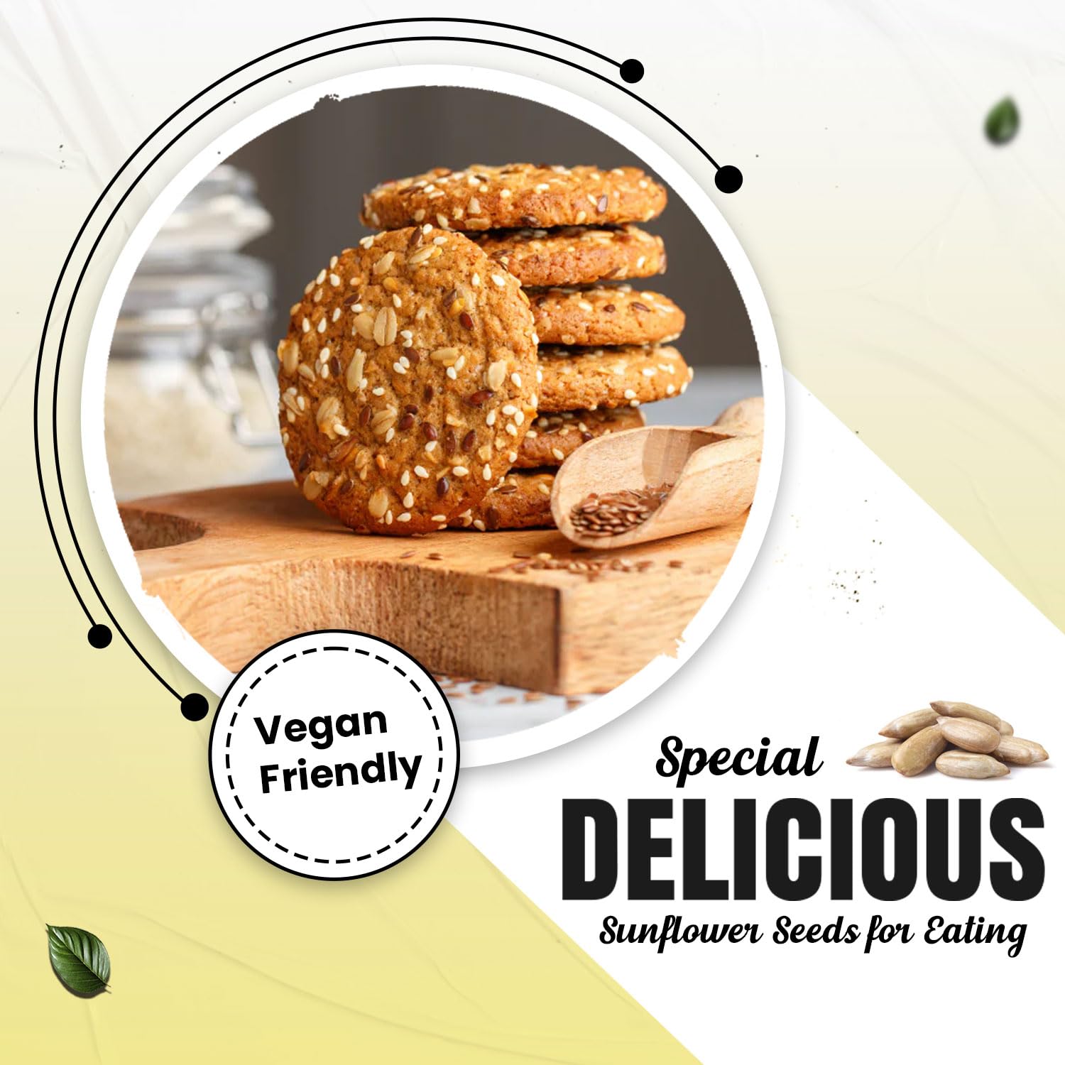 Go Vegan Sunflower Seeds 1kg - Raw Sunflower Seeds for Eating | Diet Food | Healthy Snack | Raw seeds | Weight management [jar pack ] - Image 5 thumbnail