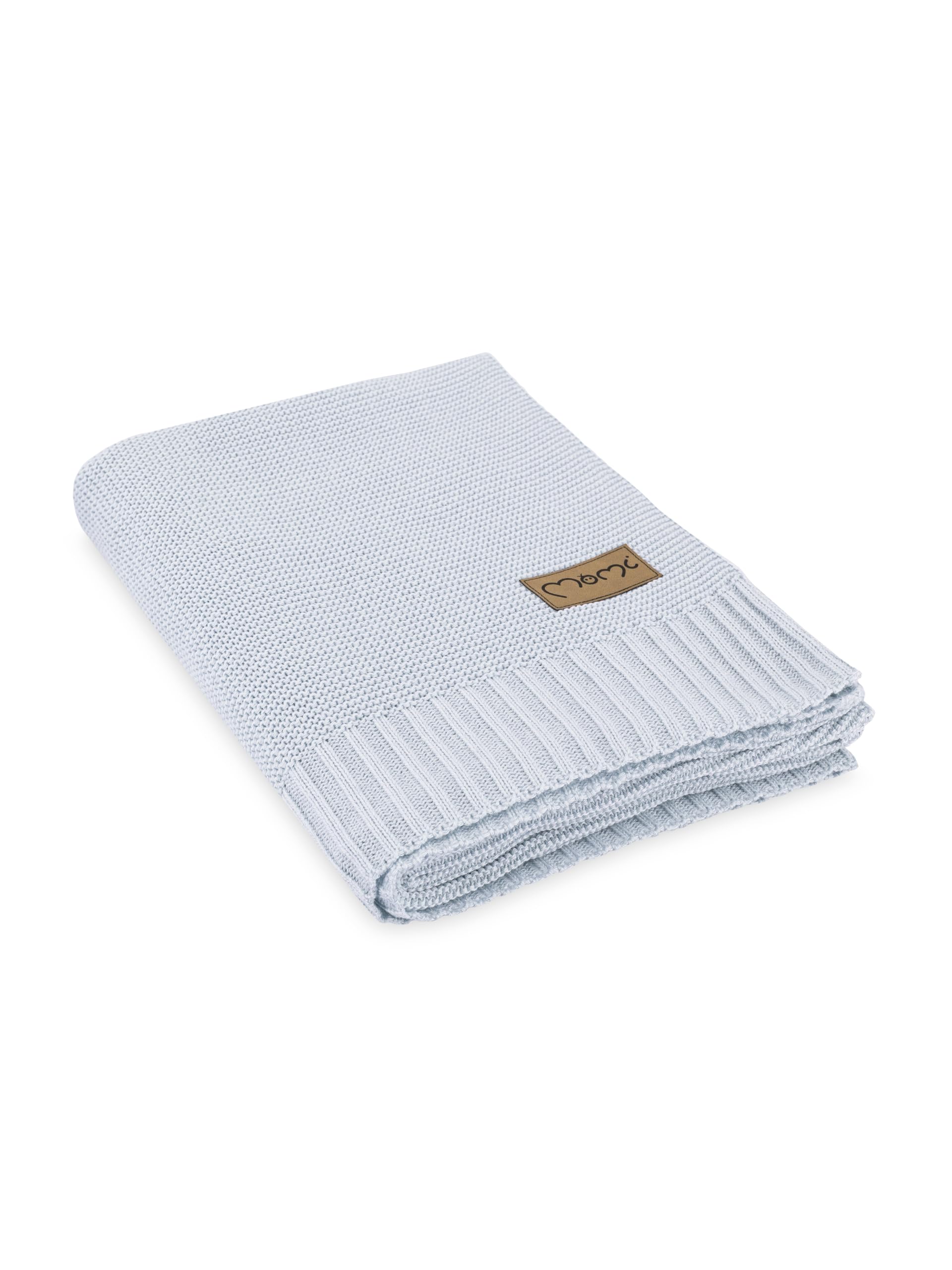 Momi - copertina per+D36 neonati e bambini HUG, con misure 80 x 110 cm, una morbida copertina realizzata al 50% in cotone e al 50% in fibra di bambù, ideale per carrozzina, passeggino e lettino