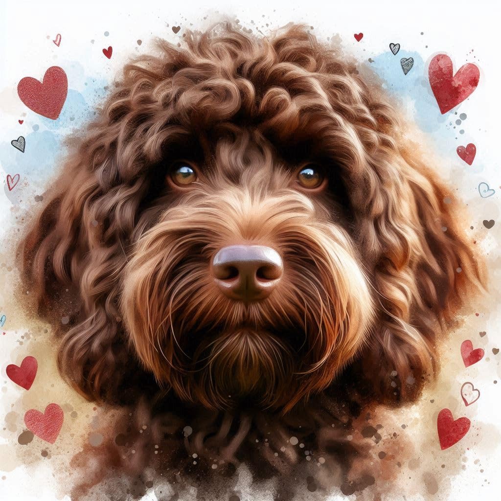 Single Luxury Brown Cockapoo Birthday/Valentines/Mothers Day Card