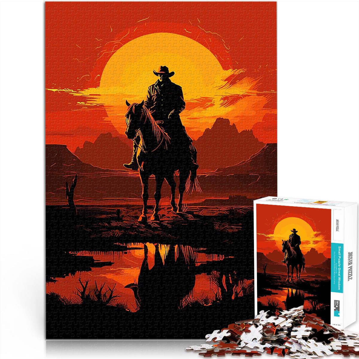 1000 Piece Jigsaws for teenagers Puzzle Red dead redemption gaming Denkspiel Jedes Stück ist einzigartig Anspruchsvolles Familienspiel75x50cm — image 1