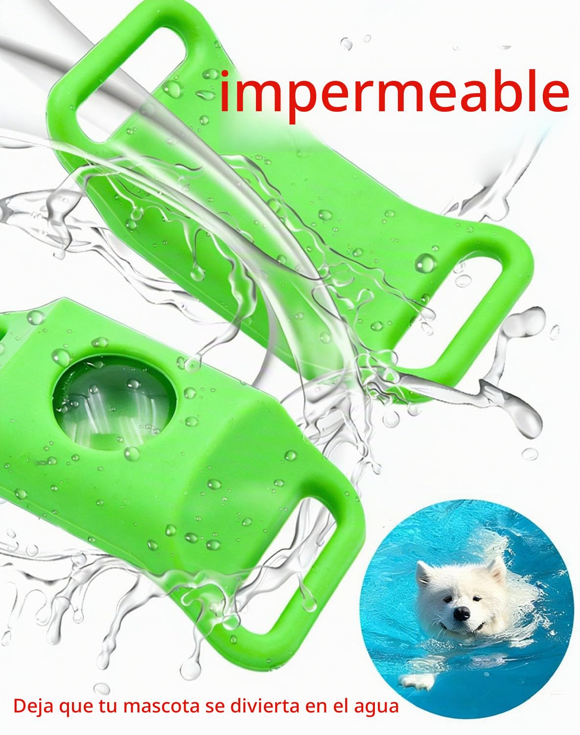 Colgante para Perros Everly – Colgante antiparasitario Natural para Mascotas 2026. Placa de Collar de Larga duración para protección Diaria, brindar Comodidad Durante los Paseos (Green)
