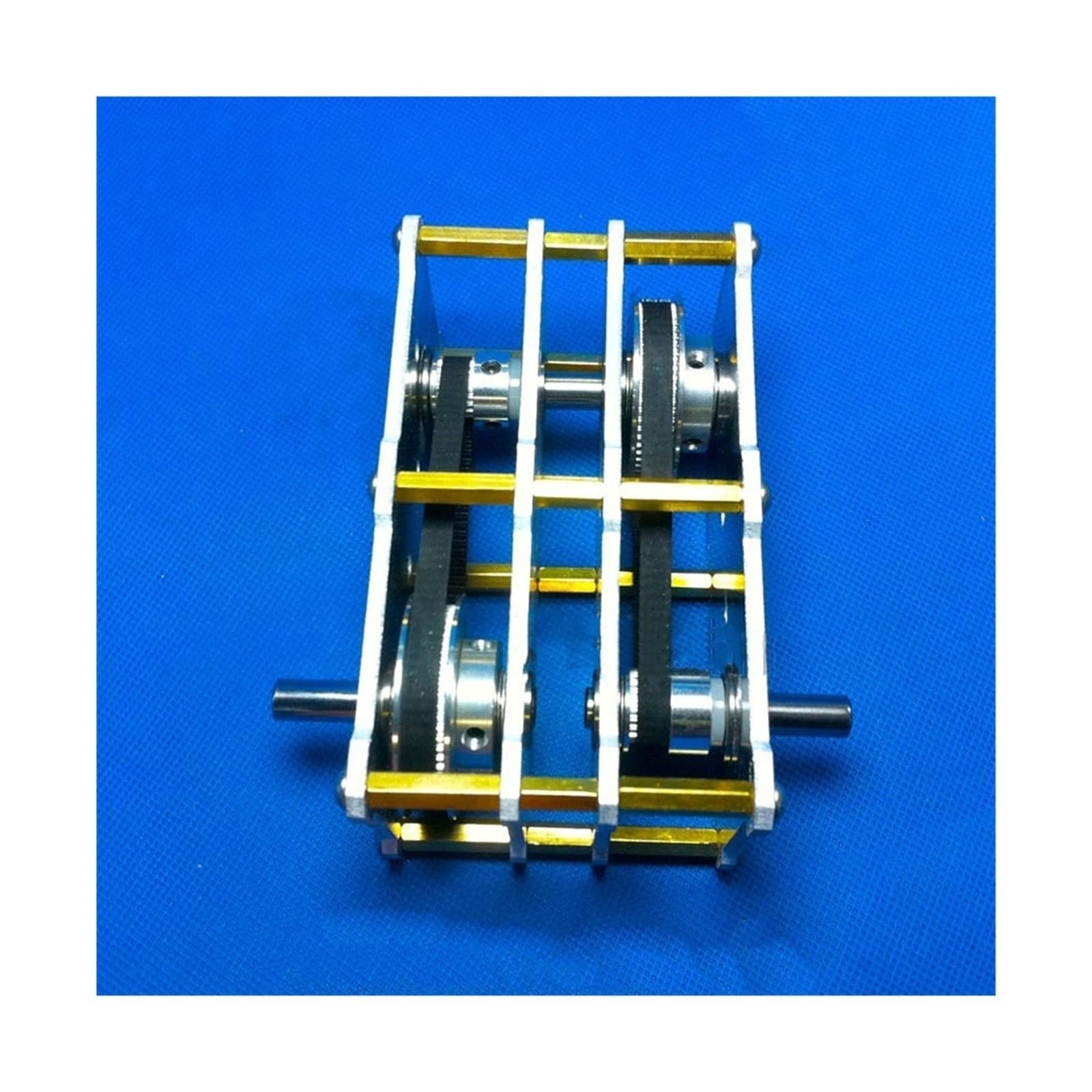 Gearbox 122x108x55mm Reducer Accelerator Gearbox 1:8 1:16 Speed Ratio Synchronous Wheel Pulley Transmission 8mm Double Shaft Steering Direction(1:16)