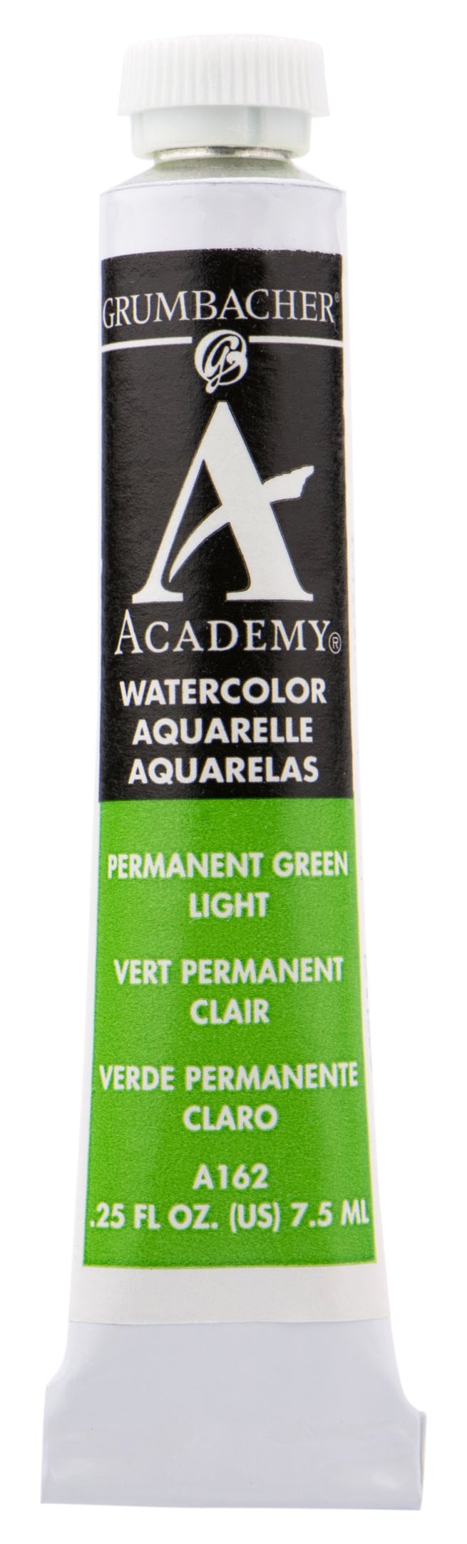 GrumbacherAcademy Watercolor, 7.5ml Tube, Permanent Green Light