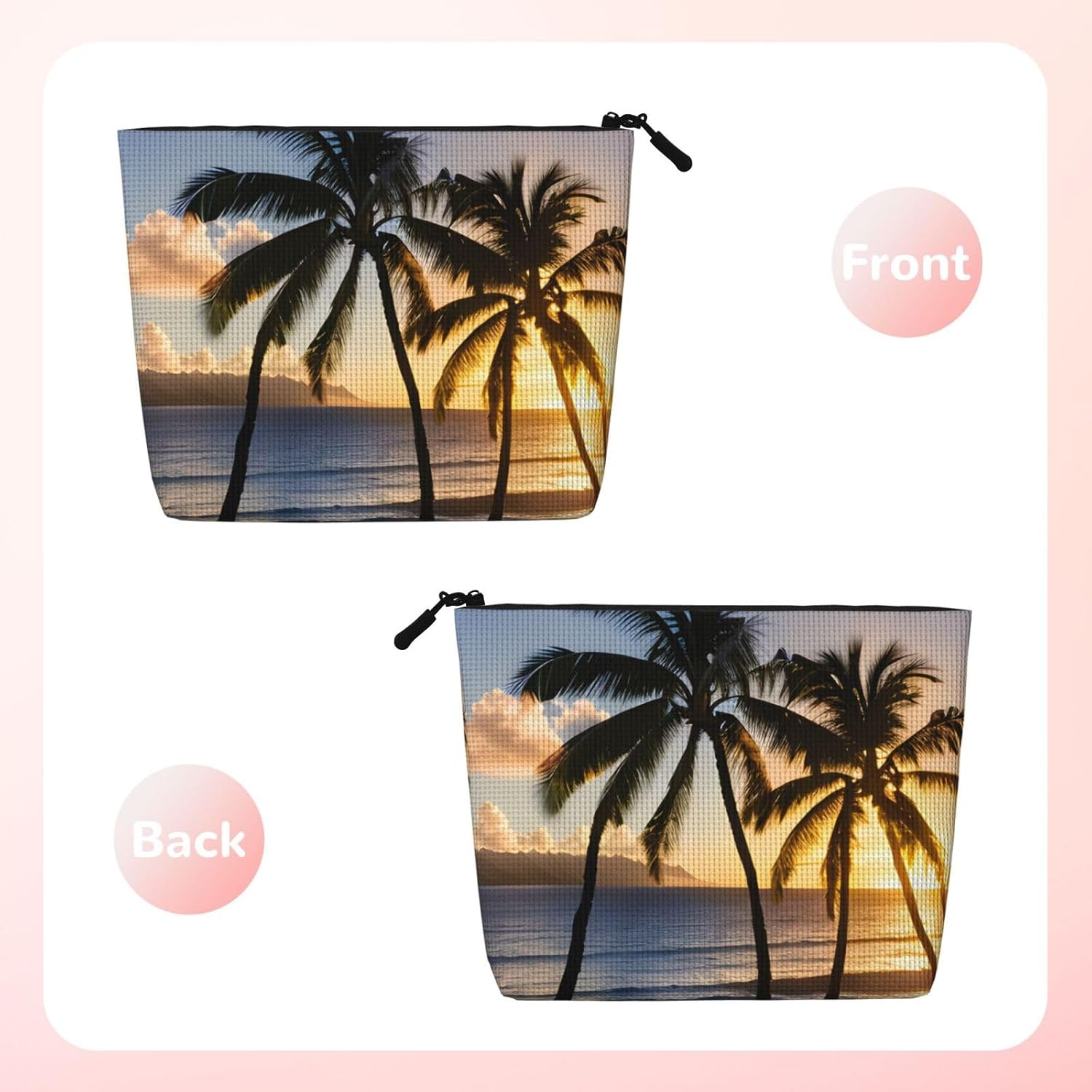 Fake Hemp Hawaii Sunbeams Print Makeup Bag image 2