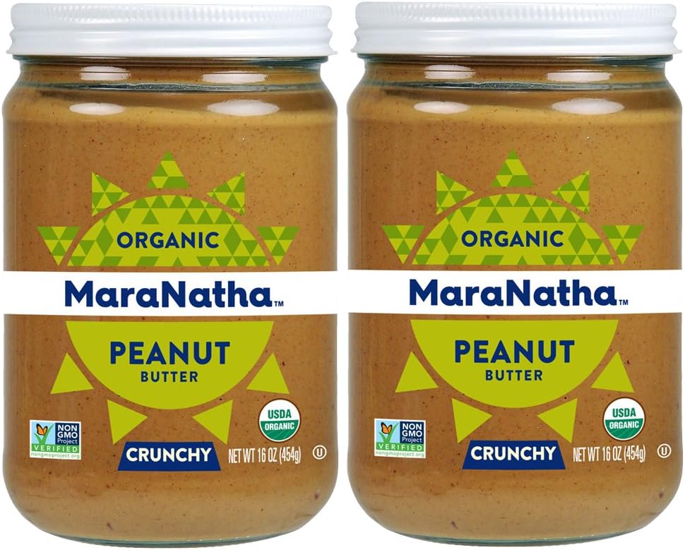 MaraNatha No-Stir Organic Crunchy Peanut Butter (2 Pack) (Packaging May Vary)