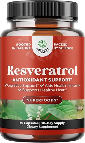 Suplemento Youthful Trans Resveratrol – Suplemento natural de apoyo articular – Cápsulas de resveratrol optimizadas con activador AMPK, refuerzo