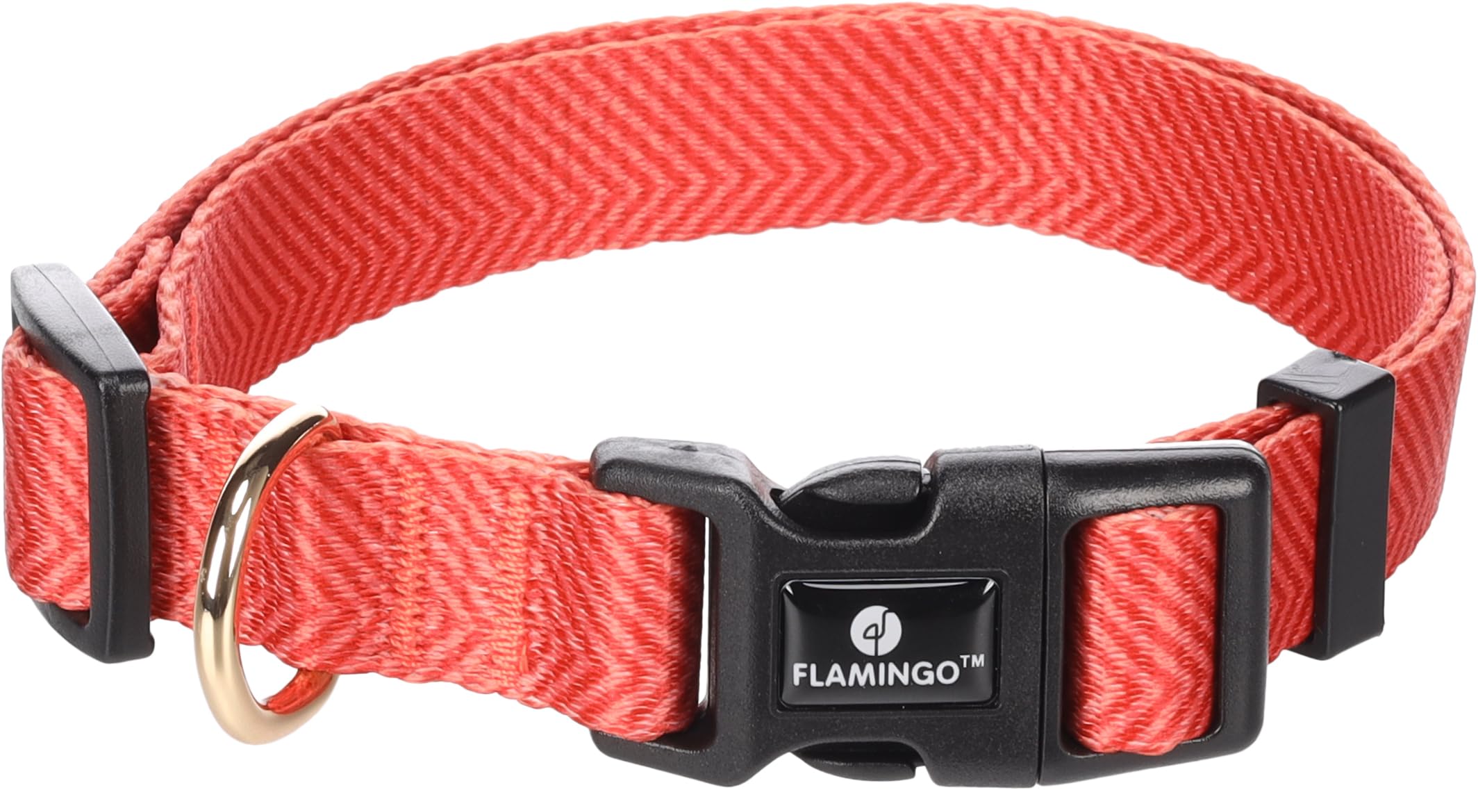 Flamingo Dog Collar Noekie Orange M 40-55cm 20mm
