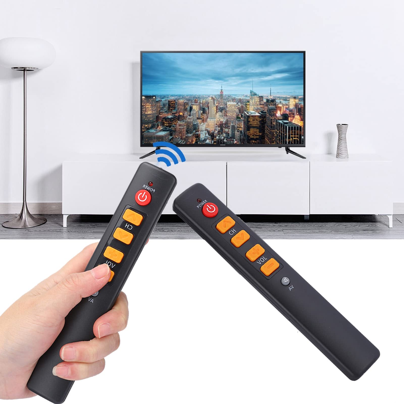 Socobeta Universal Remote Control Replaecment Learning Smart Controller with Big Buttons for TV STB DVD(Orange) - Image 2