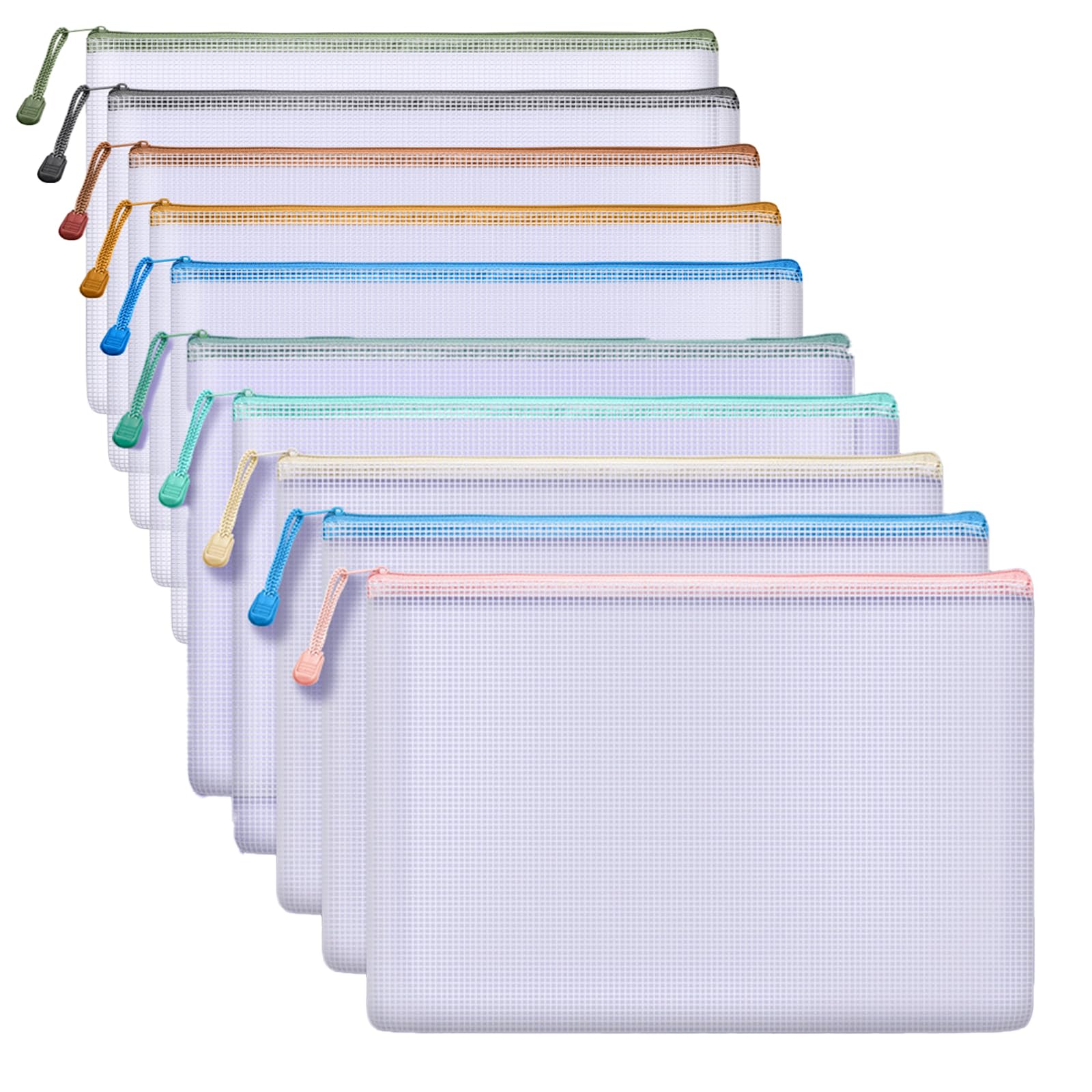 Portadocumentos A4 transparente PVC con cremallera fundas de plástico