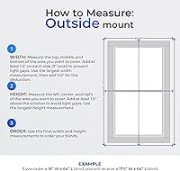 Vista 5 de Persianas sin cordón de madera sintética para oscurecer la habitación de 2 pulgadas - 52.25" de ancho x 60" de largo - Blancas, más de 1,000 tamaños