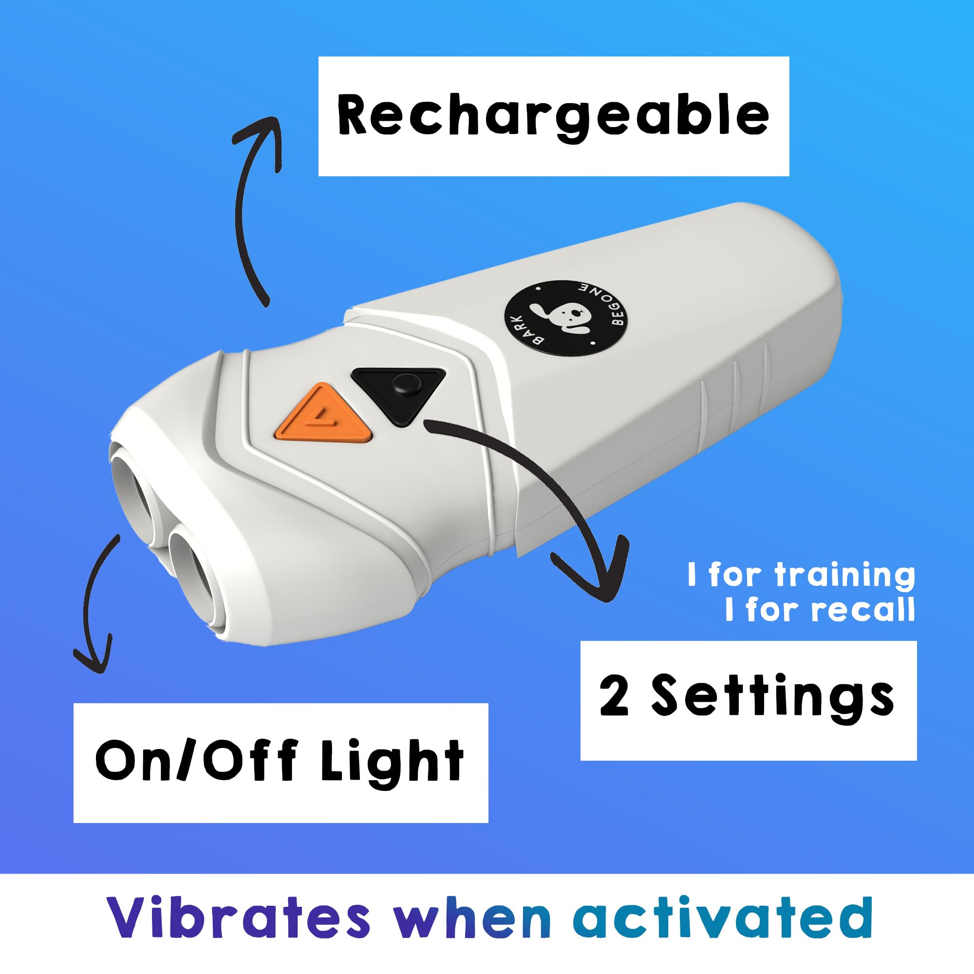 Nuevo dispositivo antiladridos recargable, entrenador ultrasónico para perros y corrector de comportamiento, alternativa de collar de ladridos sin golpes, largo alcance, herramienta eficaz
