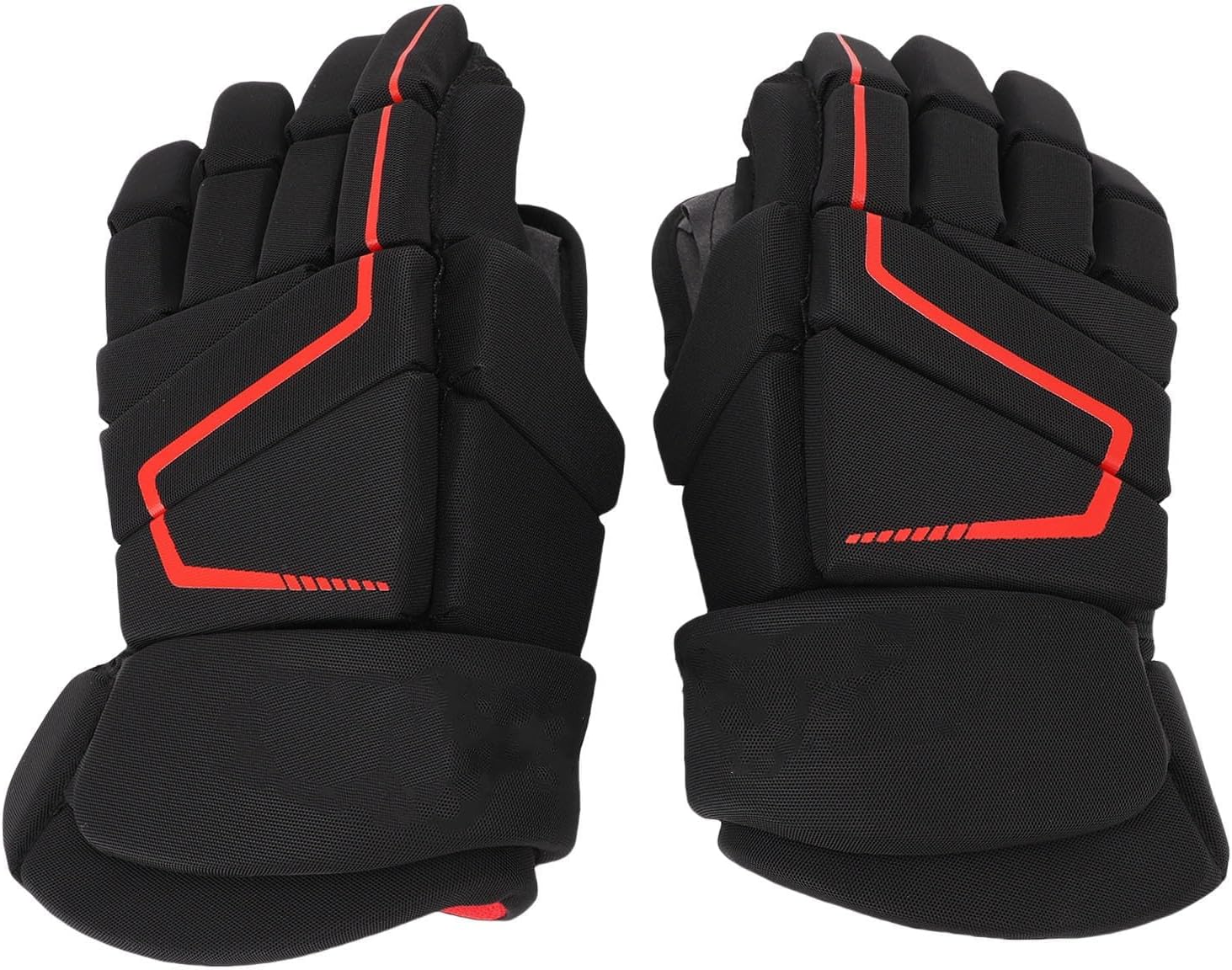 Ice Hockey Gloves, Breathable Lightweight Street Hockey Gloves Nylon EVA Foam Protective Equipment for Training and Games
