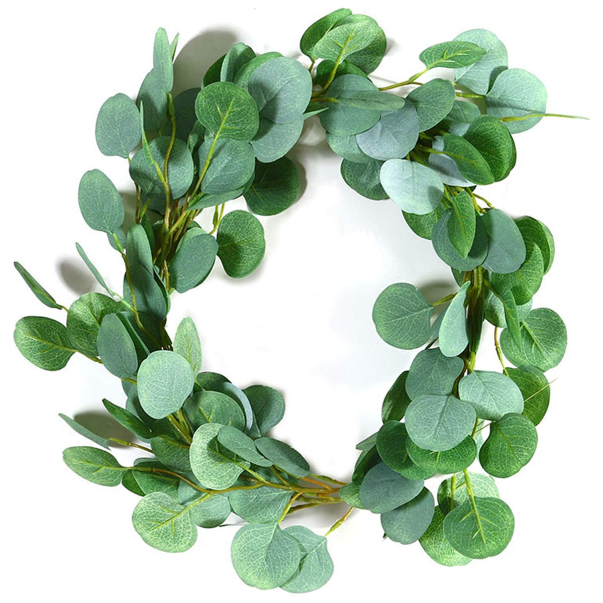 6.6Ft Artificial Eucalyptus Garland Faux Eucalyptus Vines Handmade Garland Leaves Greenery Wedding Party Backdrop Arch Wall Decor