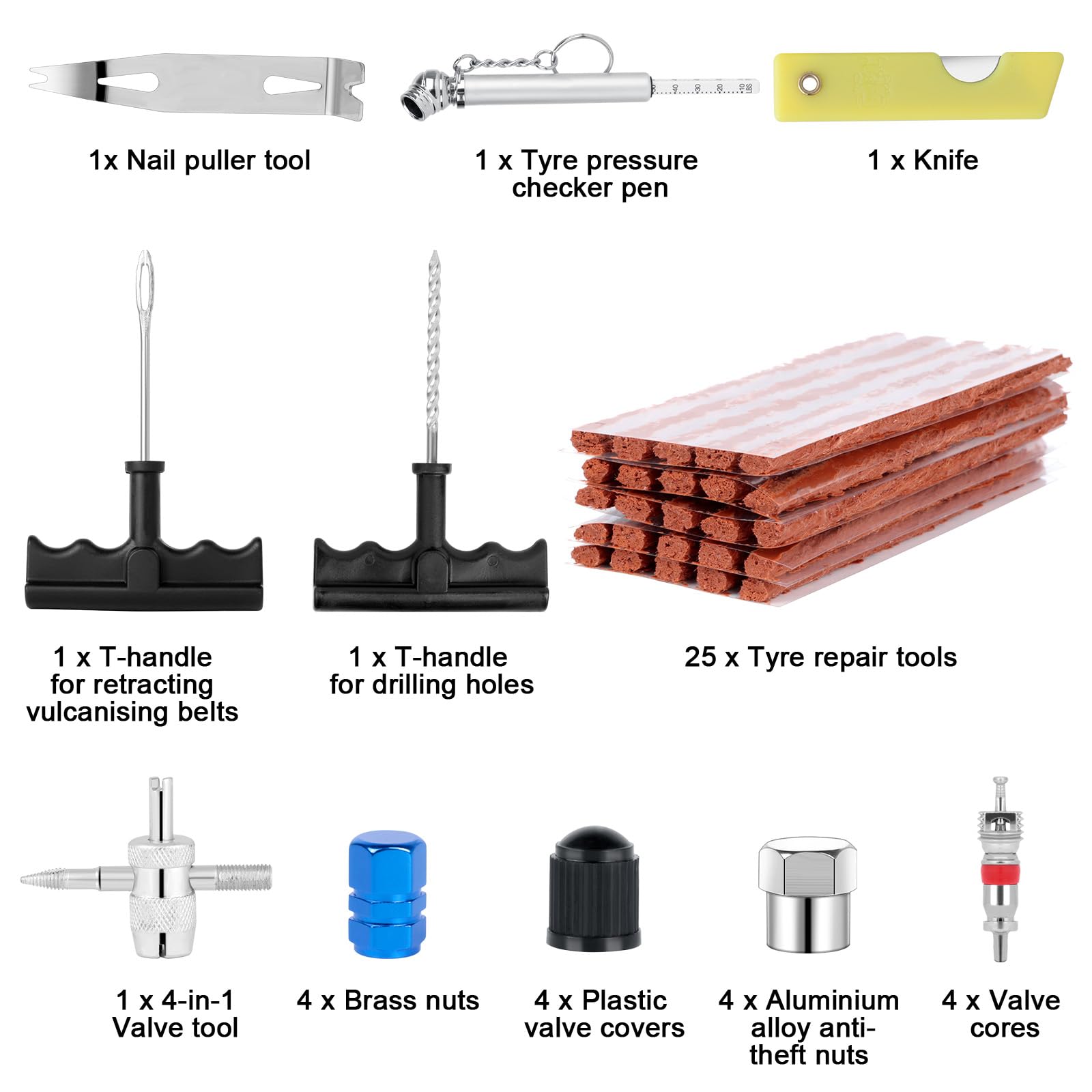 Kit Reparación Pinchazos Tubeless Completo 255005A | VFerrer