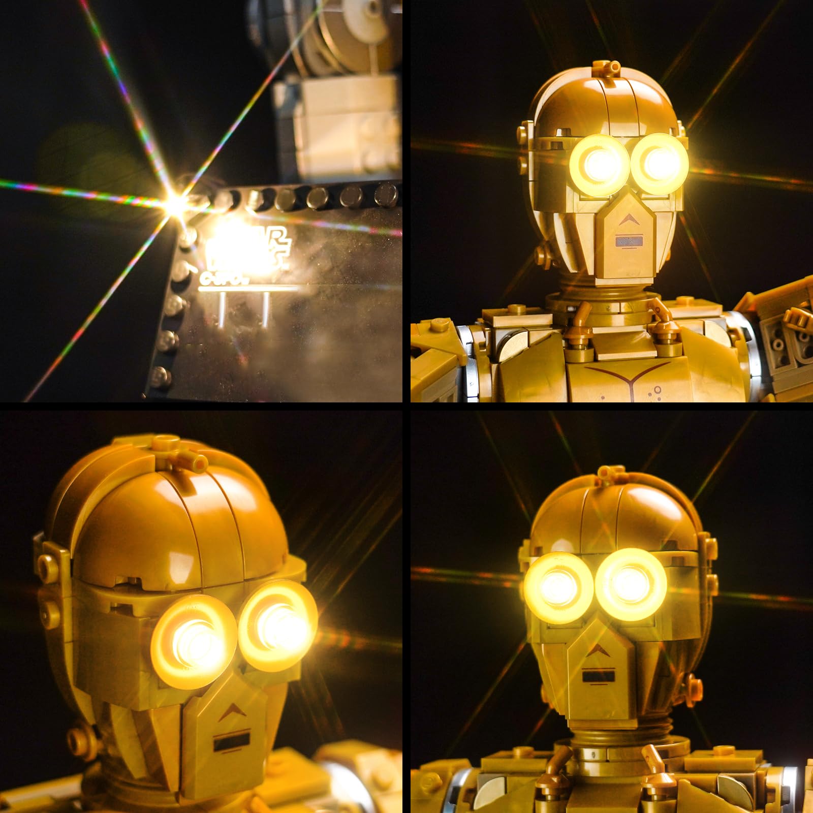 Lego C-3PO Compatible Light Kit - Led Light Set for 75398 C-3PO, Warm Gold - Image 3