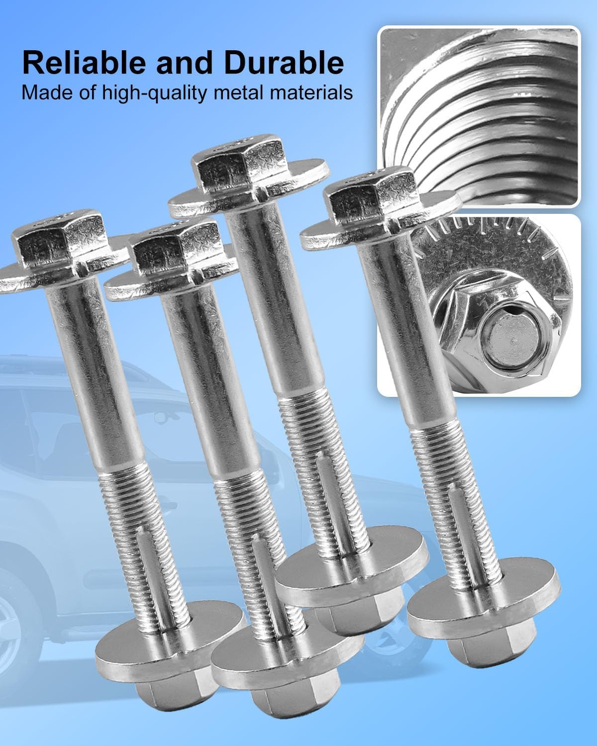 4 Pcs Front Shaft Camber Rear Lower Control Arm Alignment Cam Bolts Compatible with Nissan Xterra 2005-2015 Pathfinder 2005-2012 Frontier 2005-2021 Armada 2012-2015 Replace 54580-7S000 545807S000