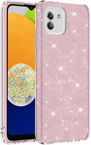 Zore Galaxy ile uyumlu A03 Kılıf Zore Shining Silikon Pembe