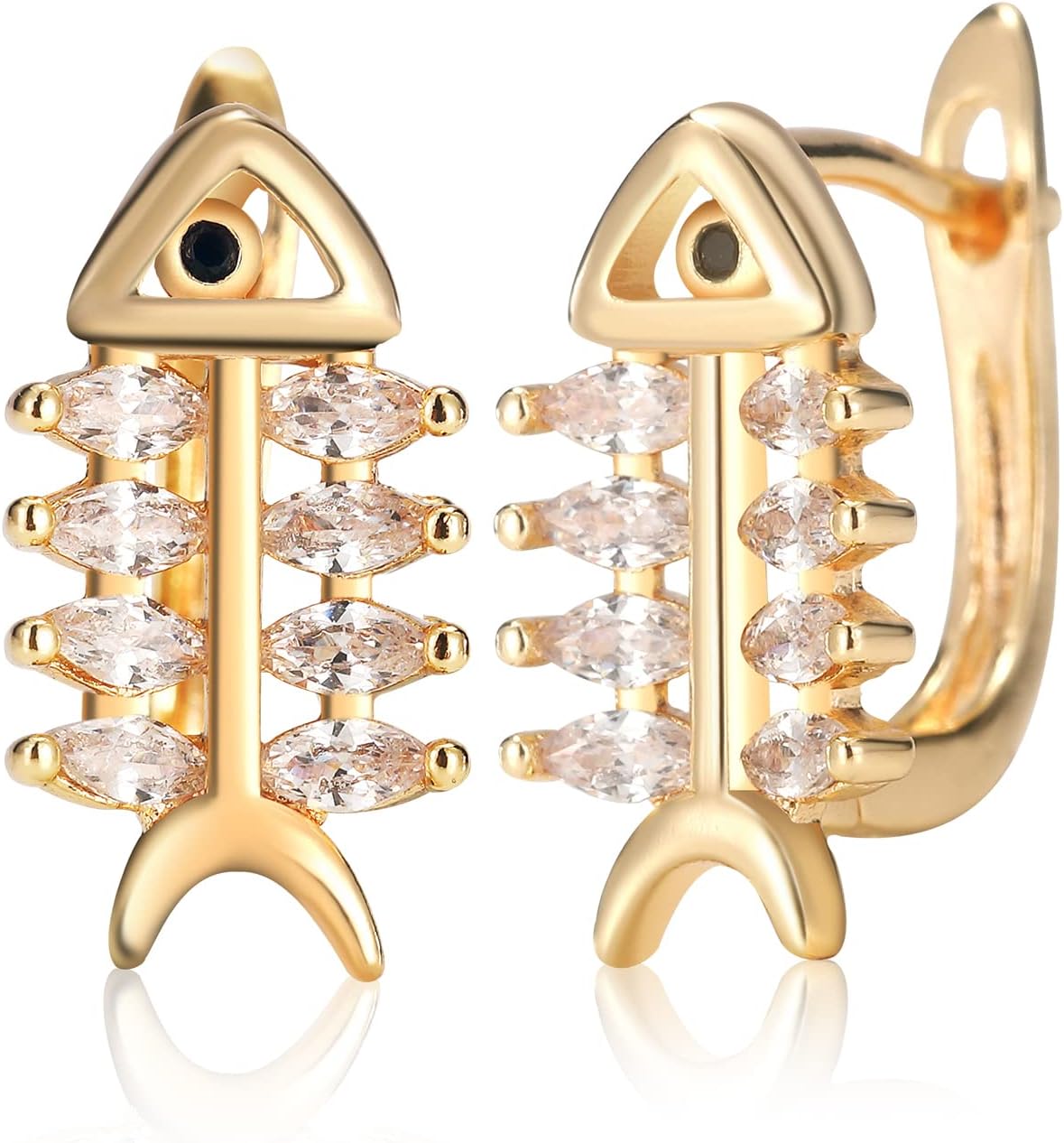 Richapex 18K Gold Earrings for Women Trendy, Butterfly Earring for Women Gold Hoop Earring, Gold Butterfly Earrings Hypoallergenic Stud