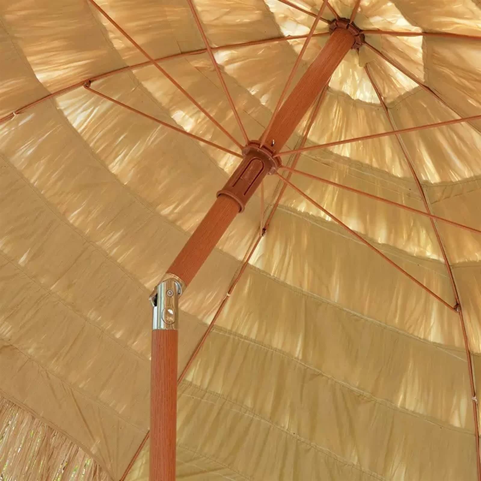 Rund Ø145cm Strandschirm Neigbar Tropisch Hawaiischirm Simulation Strohgedecktes Dach UV-Schutz for Garten Außenbereich