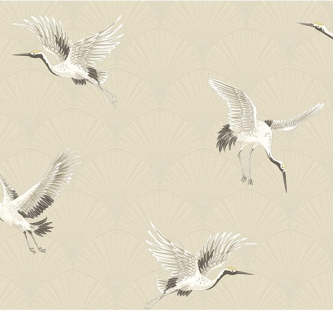 NextWall Crane Peel and Stick Wallpaper (Alba Beige)