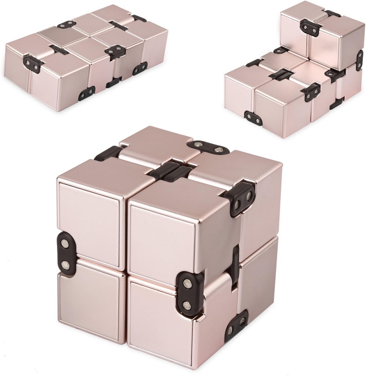 SIXTOY Infinity Cube Fidget Toy EDC Killing Time Decompression Reduce Anxiety Puzzle Toy for Children and Adults (Pink)