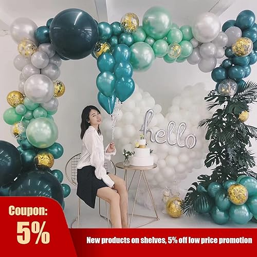 Miniatura 2 de Soporte de telón de fondo resistente de 10 x 10 pies de ancho x 10 pies de alto con base para fiesta, arcos de boda cuadrados extra grandes para