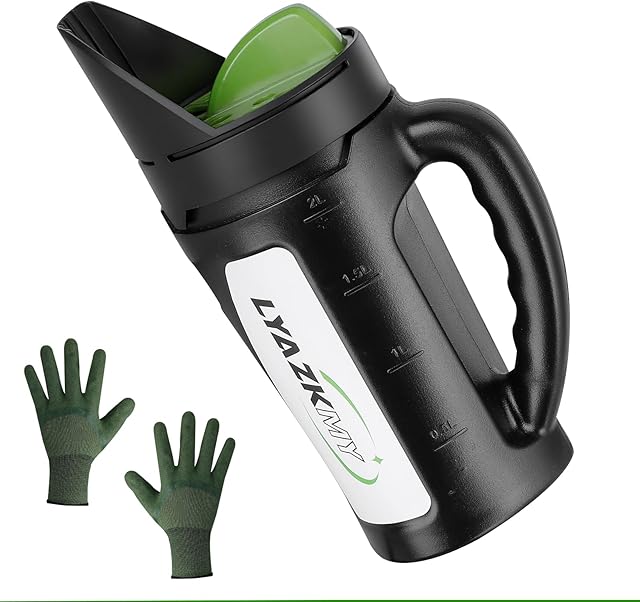 LYAZKMY LYAZKMY Handstreuer für Grassamen, Dünger, Eisschmelze und Erdfutter, Mehrzweck-Rasen- und Gartenstreuer mit einstellbarer Öffnungsgröße, 2,5 l großer Kapazität, Handstreuer : A... — Rasenpflege