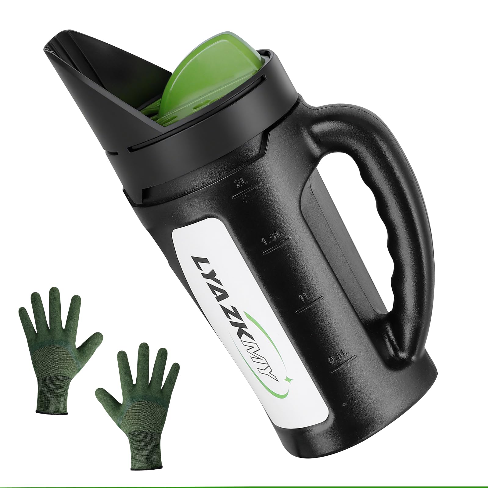 Épandeur portatif pour semences d'herbe, engrais, glace fondue et terre alimentaire, épandeur multi-usage pour pelouse et jardin avec tailles d'ouverture réglables, 2,5 L