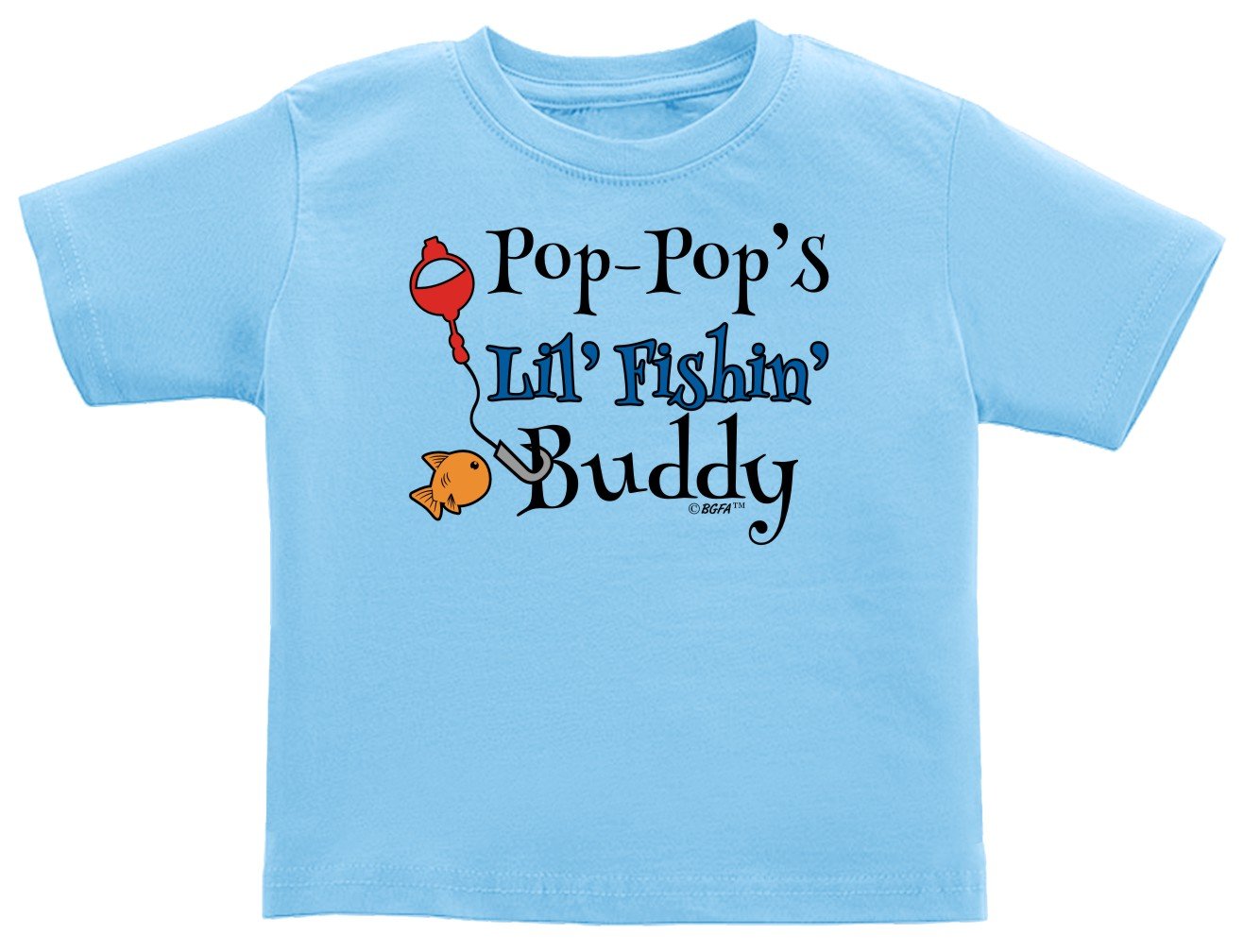 Pop-Pop's Lil Fishing Buddy Infant T-Shirt 18 Months Light Blue