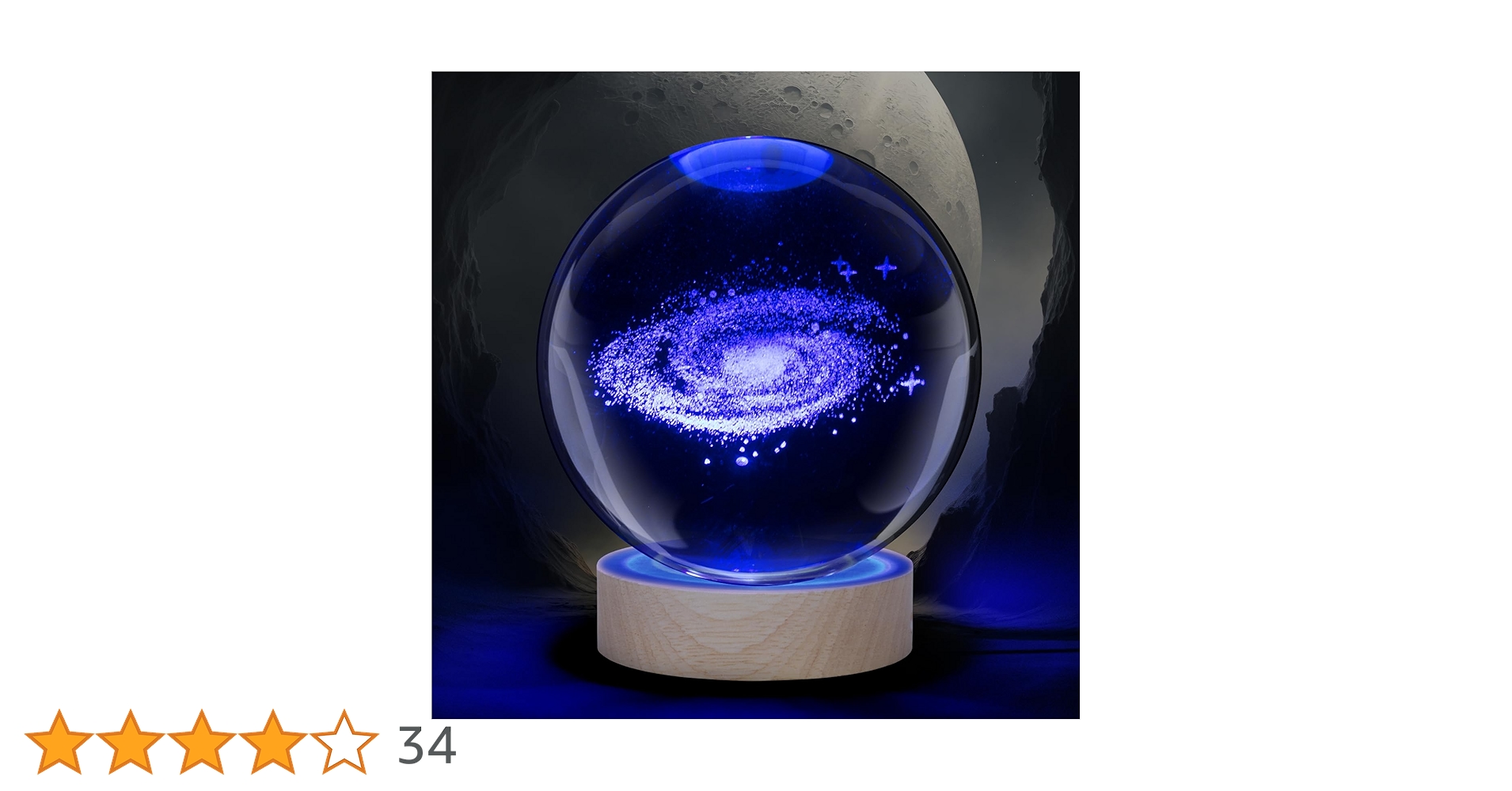 Amazon.co.jp : ZQAOFKC 大型3D銀河系クリスタルボールランプ