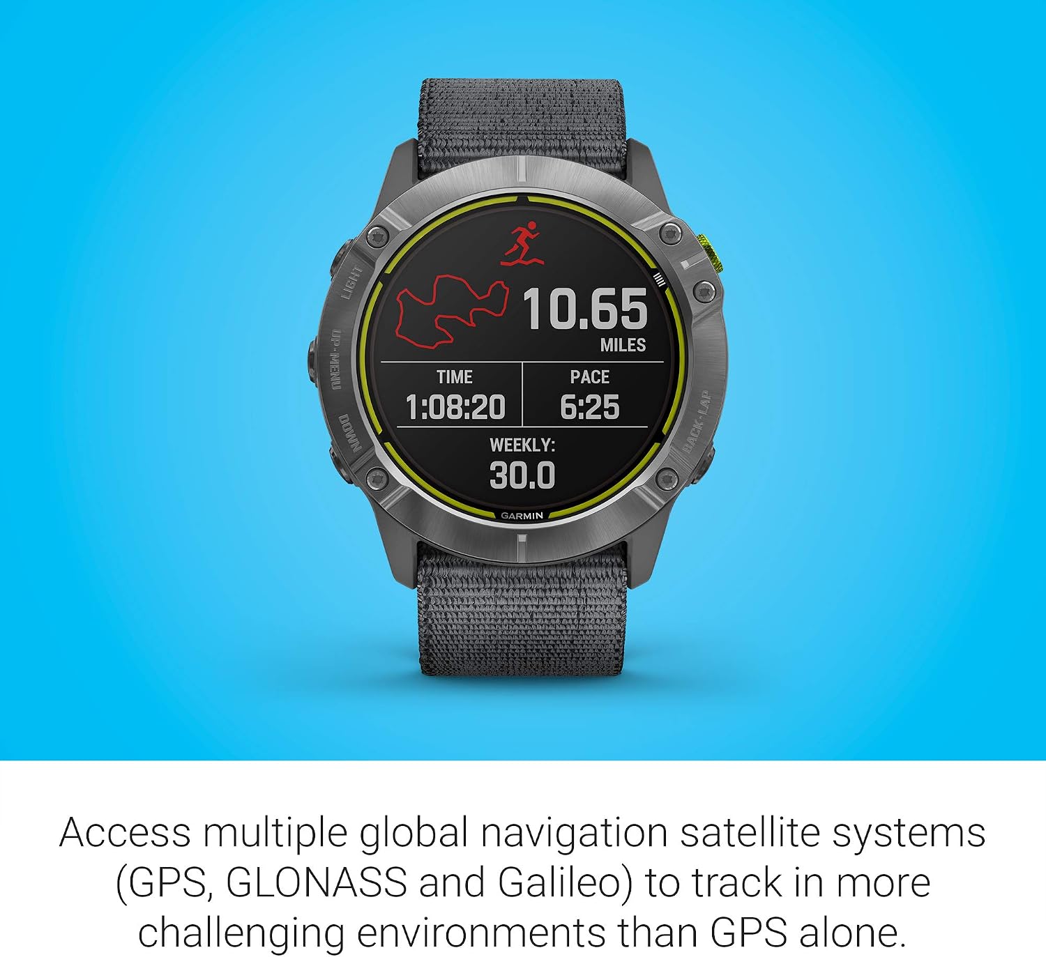Garmin Enduro, Ultraperformance Multisport GPS Watch with Solar Charging Capabilities, Battery Life Up to 80 Hours in GPS Mode, Steel with Gray UltraFit Nylon Band