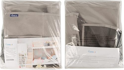 Miniatura 212 de Surblue - Organizador de cama colgante para mesita de noche, bolsa de almacenamiento, bolsillo para literas y camas de hospital, dormitorios Z-Zebra