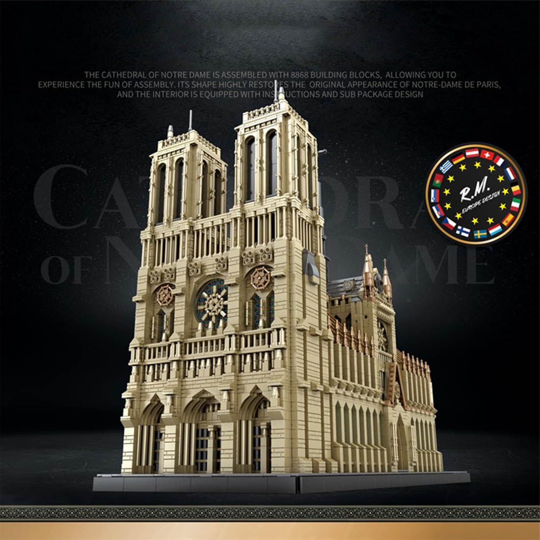 10セット Cathedral GRAE Toy Assembly Puzzle Pieces 8868 Stones, Cathedral Notre-Dame 洋楽