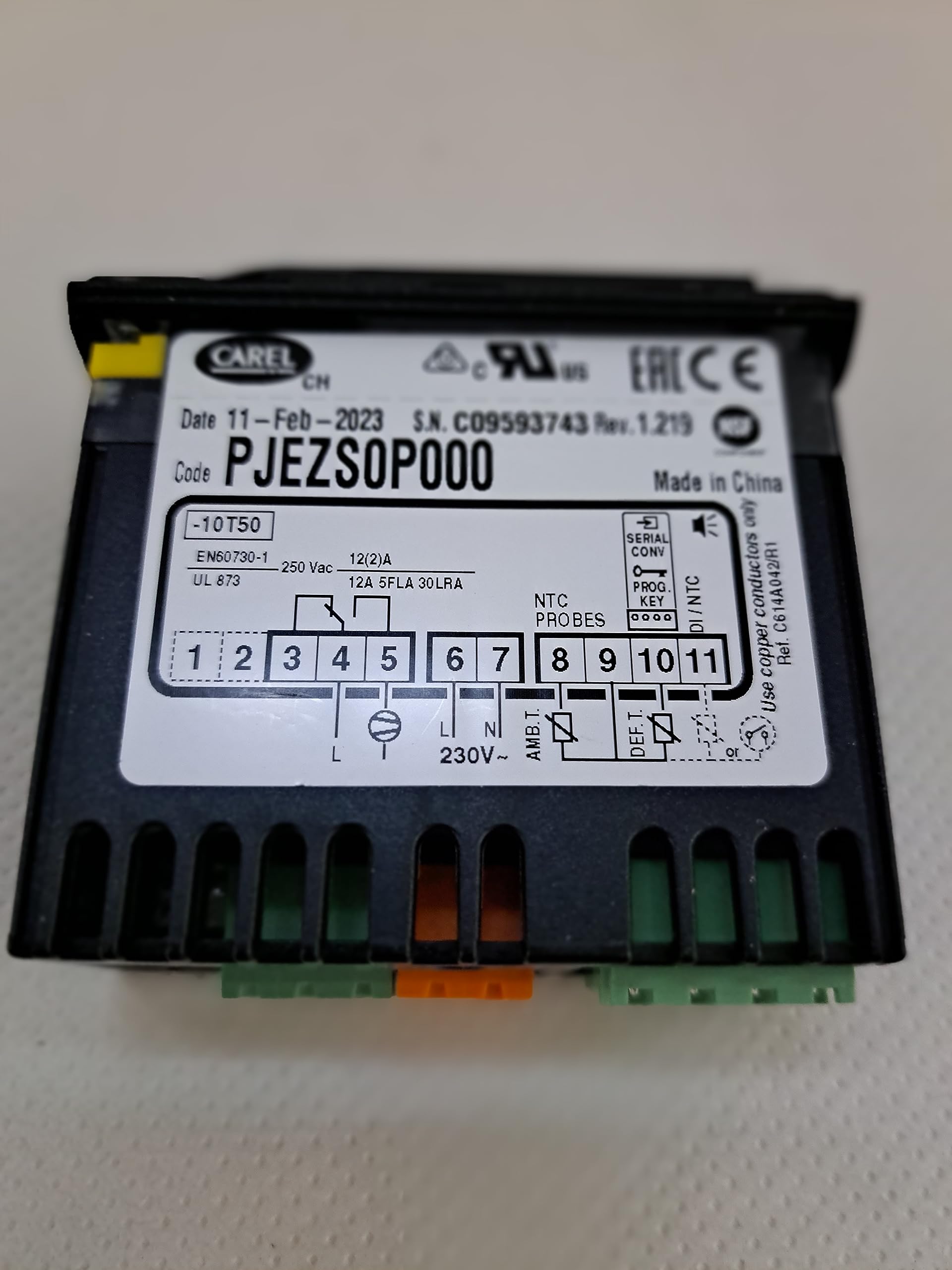 Temostato 1 relé PJEZS0P000 CAREL